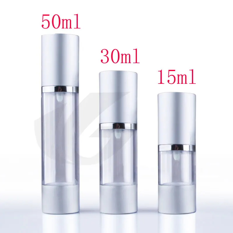 

Matte silver airless pump bottle 50ml X 20, 50g airless cosmetic cream pump containers,lotion cream vacuum bottles with pump