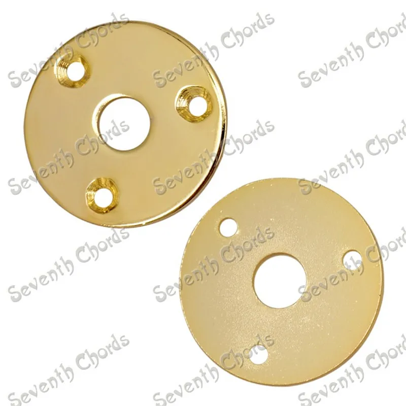 3 Pcs/Lot Metal Round Guitar Jack Plates JackPlate Cover For Bass Electric Guitar Accessories Parts