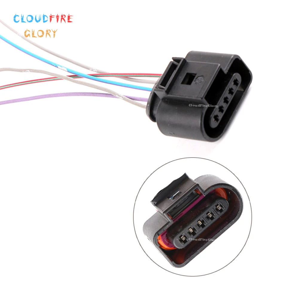 

CloudFireGlory 1J0973705 5 Pin VAG Air Flow Meter Wire Connector Plug For Passat Golf Jetta Touareg For A3 A4 A6 A8 Q7 TT