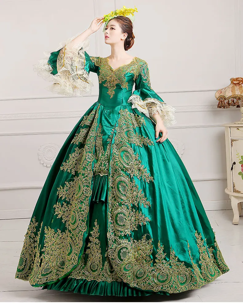 

S-XL European Royal Court Dress Victorian Costume Roccoo Ball Cosplay Costume Vintage Queen Lolita Costume Customized