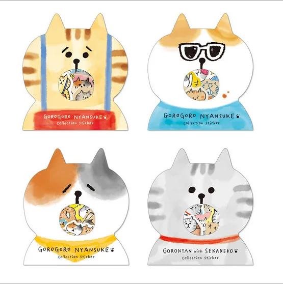 30 Pcs/pack Naughty Cat Animal Mini Paper Sticker Package DIY Diary Decoration Sticker Album Scrapbooking