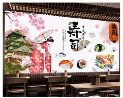 beibehang Custom wall papers home decor formaldehyde-free personalized decorative painting wallpaper sushi restaurant background