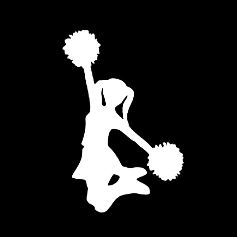 YJZT 10.2*15.4CM Cheerleader Ballet Sports Vinyl Decor Car Sticker Reflective Silhouette Personalized C12-1521