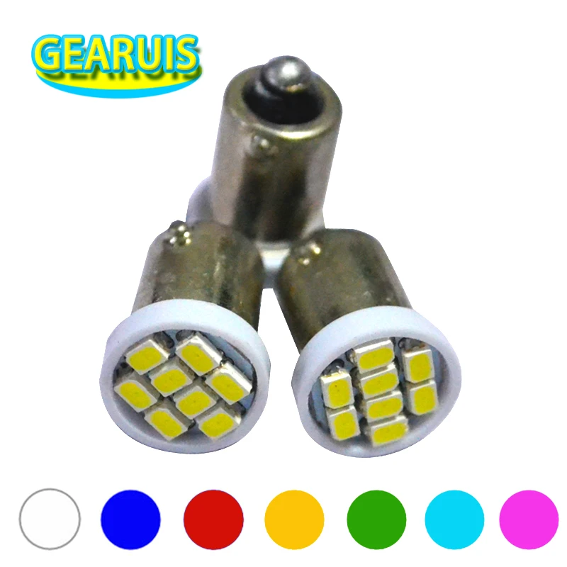 

100X Car Auto LED BA9S 8SMD 3020 LED 6523 1895 H6W T4W 8 led smd 1206 Wedge LED Light Bulb Lamp White DC 12V free shipping