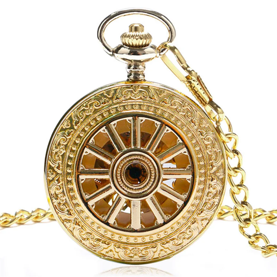 

Fashion Unisex Luxury Gold Mechanical Hand Wind Pocket Watch for Men Women Unisex Pocket Watches Chain Male Retro Clock Gifts