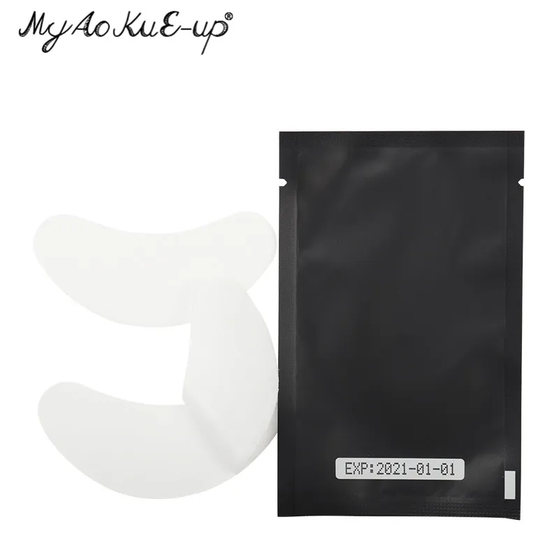 50 paar Augen Aufkleber Patch Unter Auge Pad Schwarz Auge Tipps Aufkleber Wraps Lint-free Eye Gel Patch Für wimpern Verlängerung Werkzeug – Detail 7