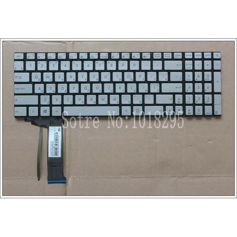 

Новинка для ASUS GL771 GL771J GL771JW GL771JM N552VW N552VX G771JM G771JW русская Русская клавиатура для ноутбука Серебристая с подсветкой