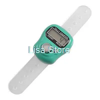 Carcaça de plástico em branco e vermelho, blk, verde, amarela, rosa, macia, transparente, lcd, ferramenta eletrônica, contador de dedo, mão, 0-99999, 5 dígitos, 1 peça