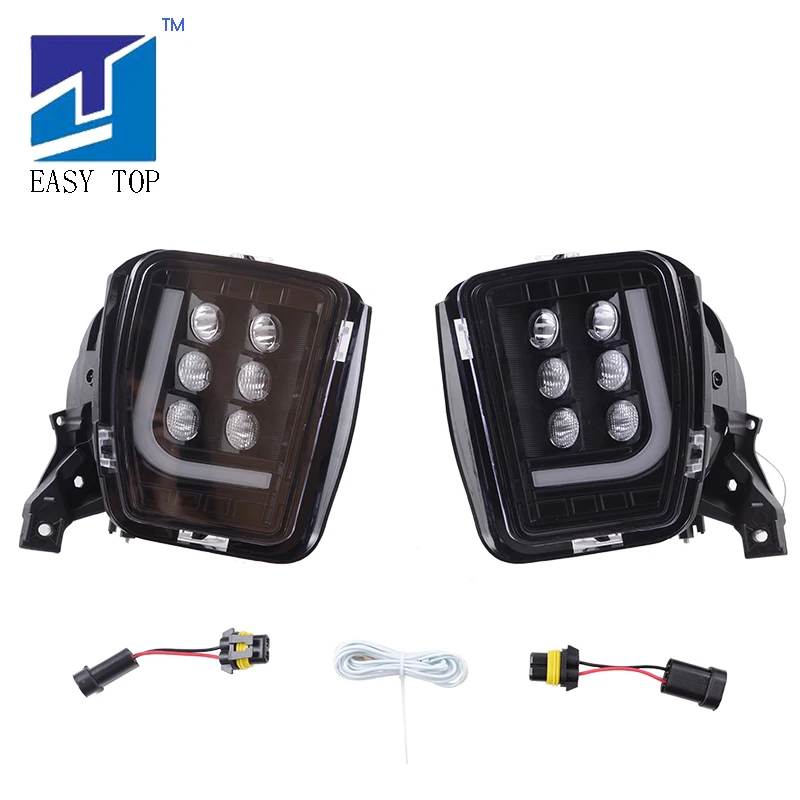 Smoke Lens LED Lamp Fog Lights For 2013-2017 Dodge Ram 1500 2500 3500