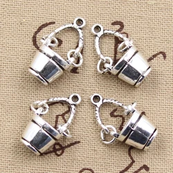 10pcs Charms Movable Bucket Pail 24x12x7mm Antique Making Pendant fit,Vintage Tibetan Bronze Silver color,DIY Handmade Jewelry