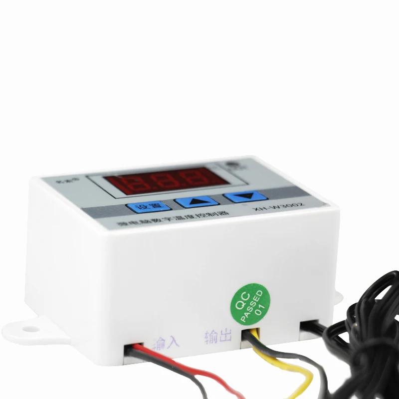 Imagem -03 - Digital Led Controlador de Temperatura Calor Frio Temp Termostato Interruptor Controle com Sonda 220v 12v 24 40 Fora 10 Peças Lote W3002 10a