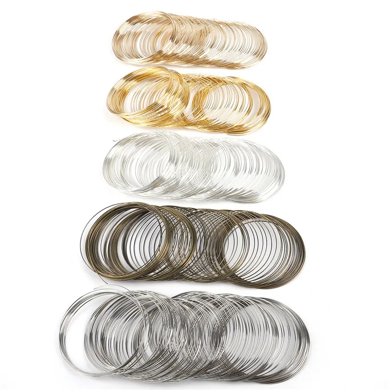100pcs High Quality Thickness 0.6mm/Diameter 6cm Wire Bracelet Ring Memory Beading Steel Wire For DIY Bracelet Jewelry Making