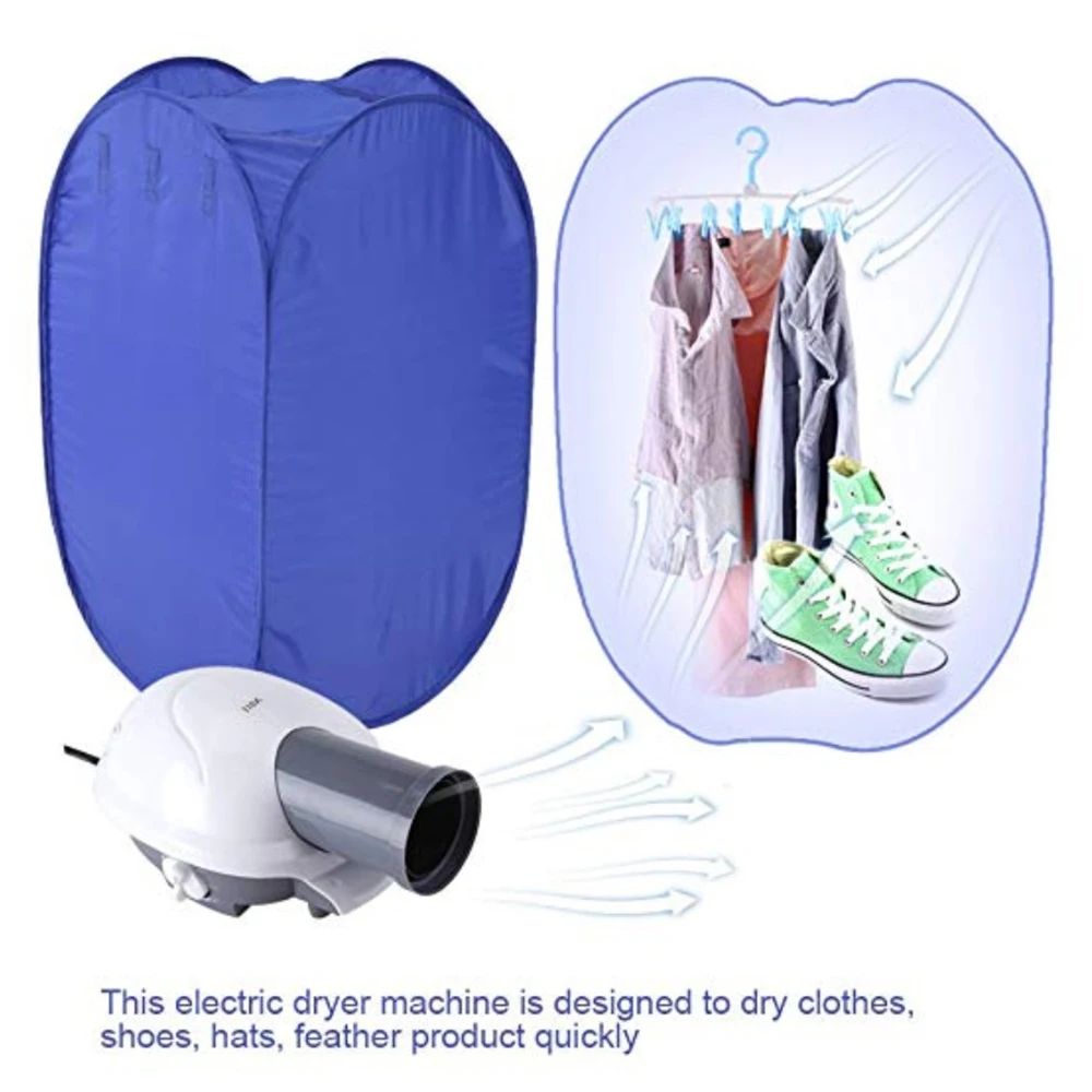 800W Household Clothes Dryer Mini Travel Folding Warm Air Baby Cloth Drying Machine Heater Hanger Laundry 220V