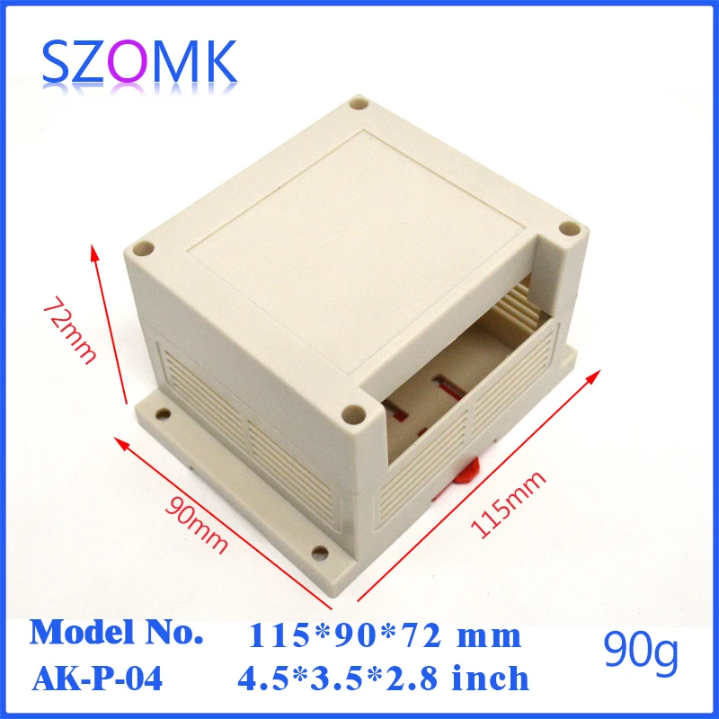 1Piece Plastic din rail box 115*90*72 mm din rail junction box plastic abs