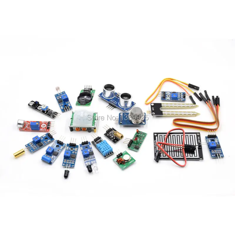 16pcs/lot Raspberry Pi 3&Raspberry Pi 2 Model B the sensor module package 16 kinds of sensor