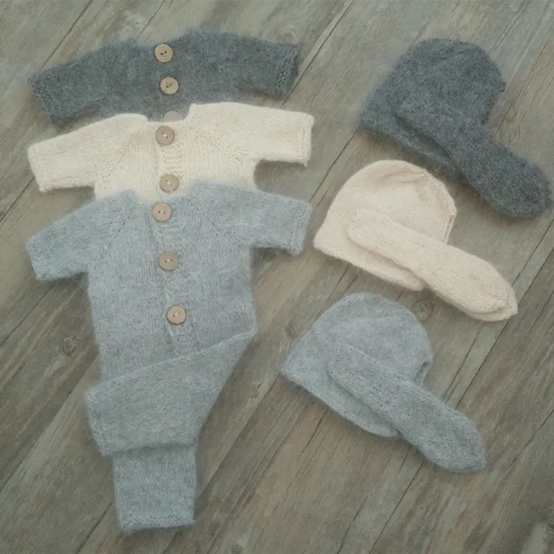 Newborn romper photography props,Mink yarn bodysuit for baby photography props