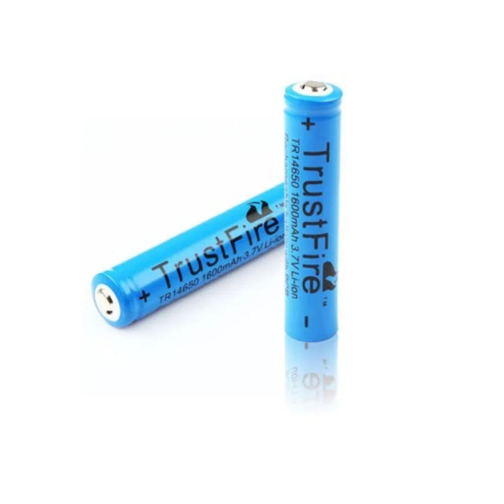 2pcs/lot Trustfire 14650 rechargeable Battery 3.7V 1600mAh Li-ion Camera Flashlight Torch Battery