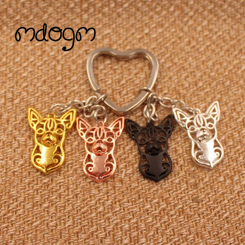 Cute Chihuahua Dog Animal Purse Handbag Charm Handmade Pendant Keychain For Bag Car Women Men Girls Boys Heart jewelry K034