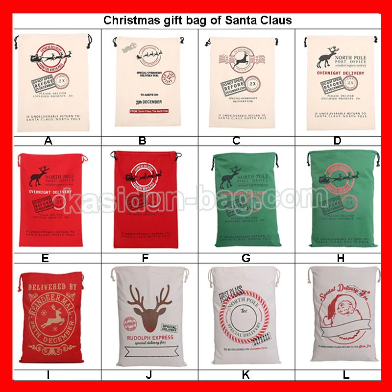 (20pcs/lot) size 50x70cm nightmare before Christmas gift bag of Santa Claus