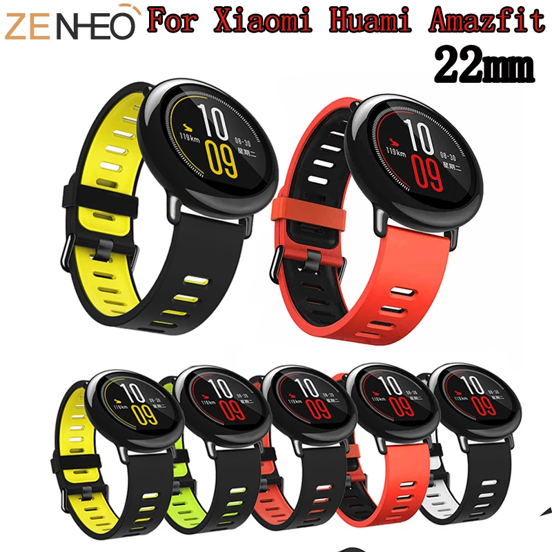 

Ремешок силиконовый для Xiaomi Huami Amazfit Pace, сменный Браслет для Samsung Gear S3 Frontier Classic, 22 мм
