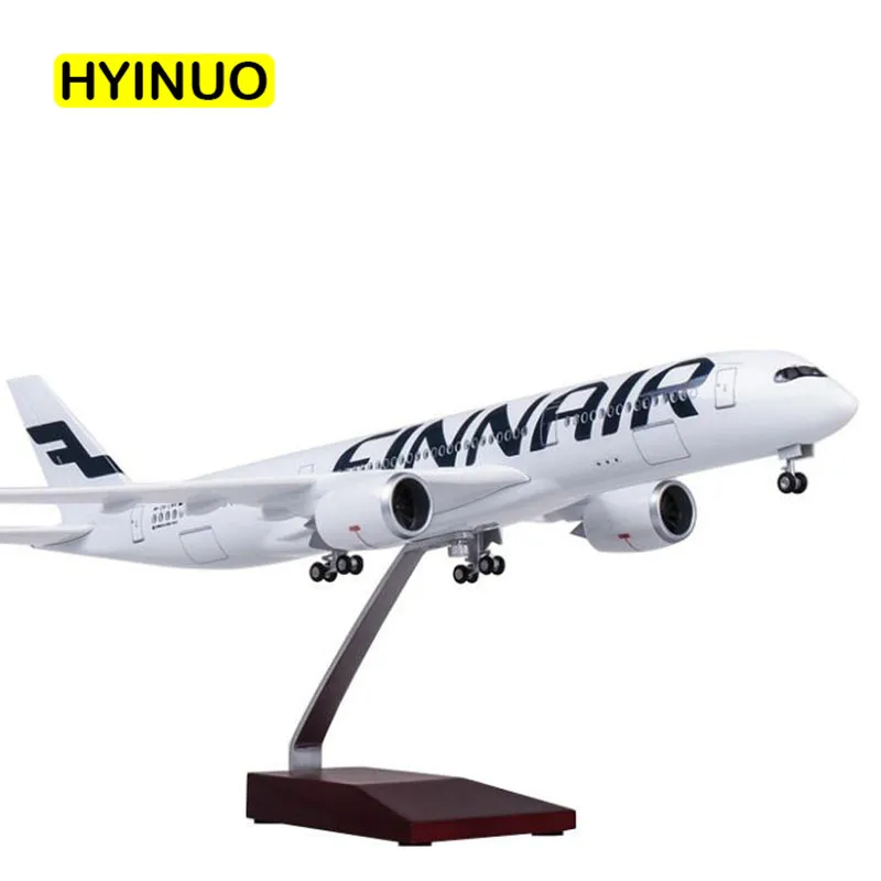 

47CM Finland FINNAIR Airline Model 1/142 Scale Airplane A350 W Light and Wheel Diecast Plastic Resin Plane for Collection