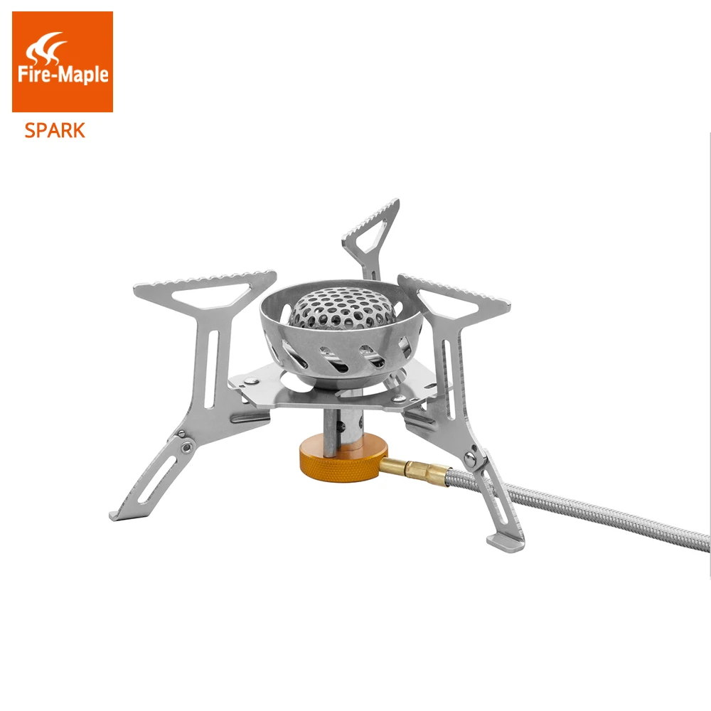 Fire Maple Gas Burner Spark Stove Windproof Stove For Outdoor Cooking Camping Hiking Propane Stove Stainless Steel 312g