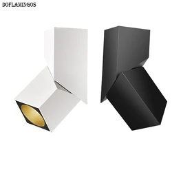 NEW Fashion Art Cube Ceiling Surface Mounted RA93 7W 12W 15W LED INS Downlight Light Adjustable irradiation Angle spotlight