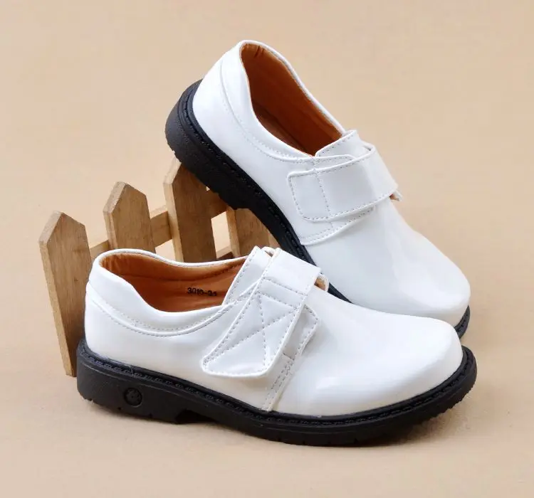 Children Patent Leather Shoes For Boy Student Black Shoes Kids Fashion Performance Uniform Shoes Shool Glowing Shoe