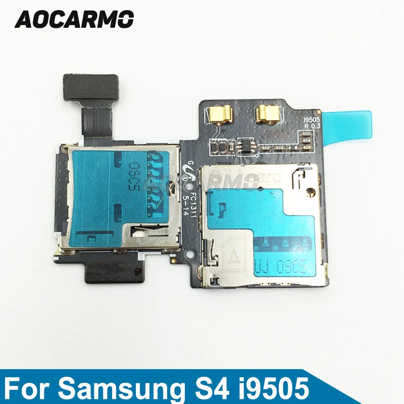 

Aocarmo SD Sim Card Reader Holder Slot Flex Cable Ribbon For Samsung Galaxy S4 GT i9505