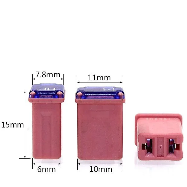 shhworldsea Micro M Rectangle Fuse Mini Size  Automotive Car Fuse 15A 20A 25A 30A 40A For Ford Levin Toyota HYUNDAI LINCOLN