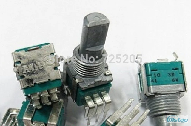 Original japonês ALPS 09 Vertical Duplo com Midpoint Volume Potenciômetro B10K Comprimento do punho 15MM HIFI DIY