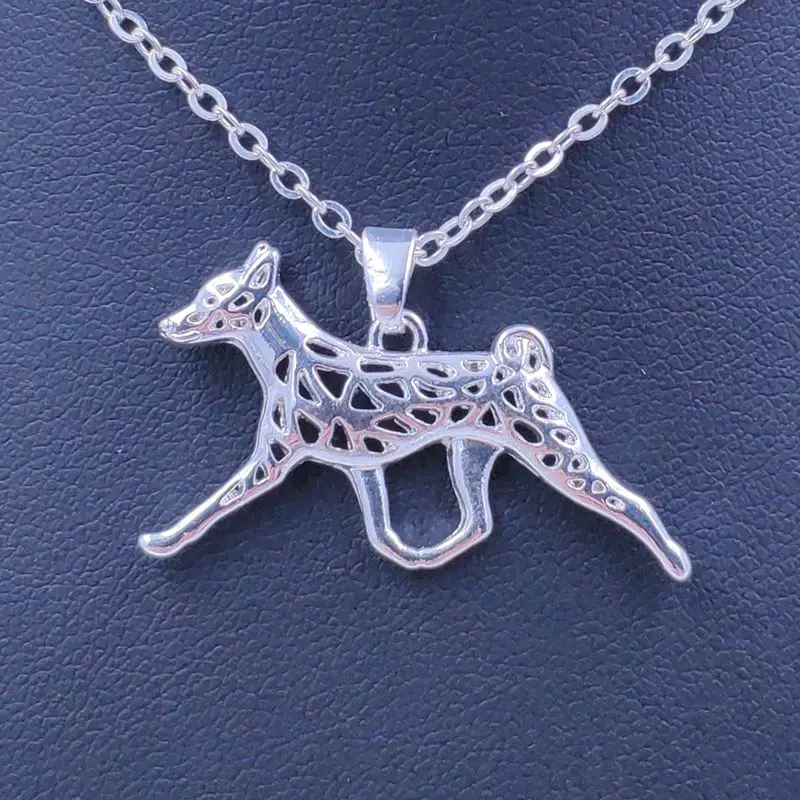 Cute Basenji Necklace Dog Animal Pendant Gold Silver Plated Jewelry For Women Male Female Girls Ladies Kids  Boys AKC N100