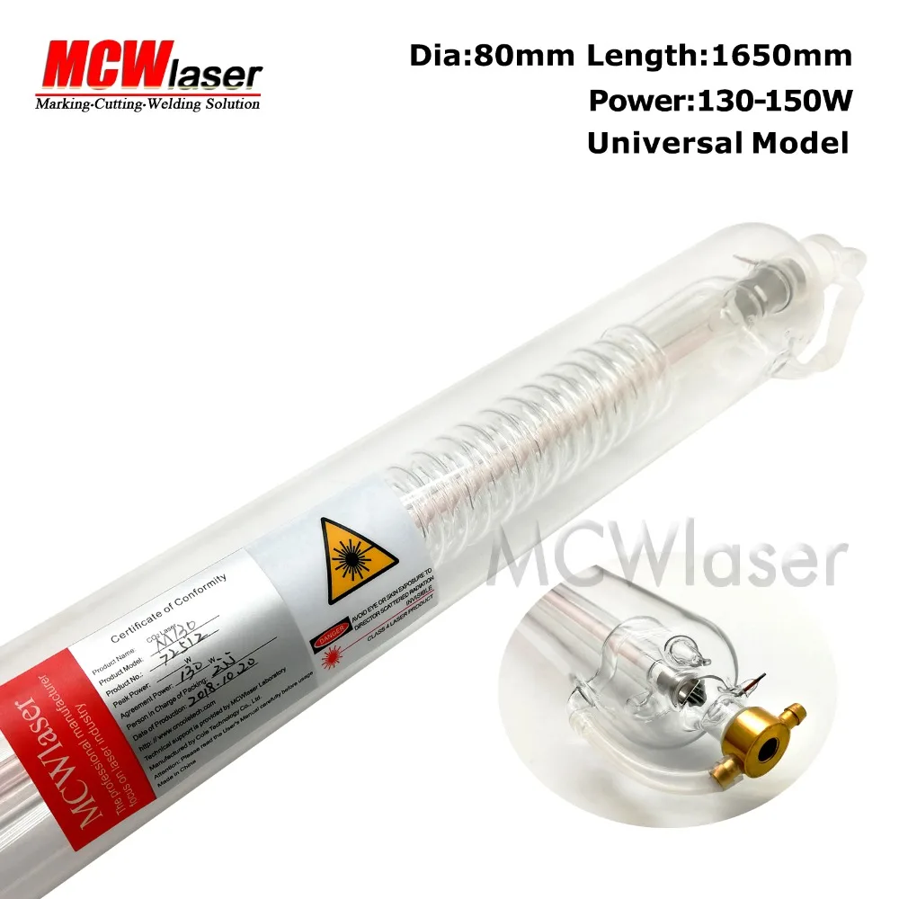 

MCWlaser 130W Acutal 130W - 150W CO2 Laser Tube 165cm Air Express & Insurance