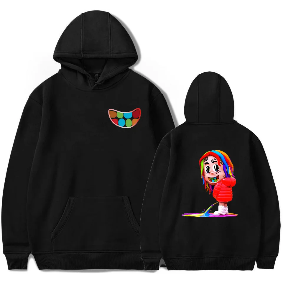 

69 6ix9ine Cartoon Hoodie Men Hooded Sweatshirt Rapper Hip Hop Street Wear Sweatershirts Skateboard Male/Woman Funny Clothing