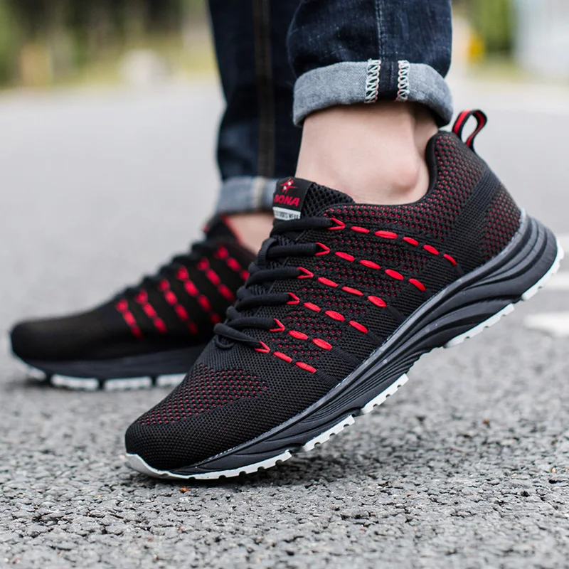 BONA New Popular Style Men Running Mesh Weaving Upper Sport Shoes Ourdoor Jogging Walking Sneakers Lace Up