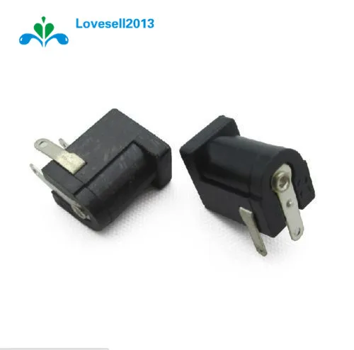 10PCS/LOT High Quality DC Jack DC-005 2.0 DC005 Power Socket, 5.5mm 2.1mm Flat Head Power Female Plug 5.5x2.1MM, Supply Jack