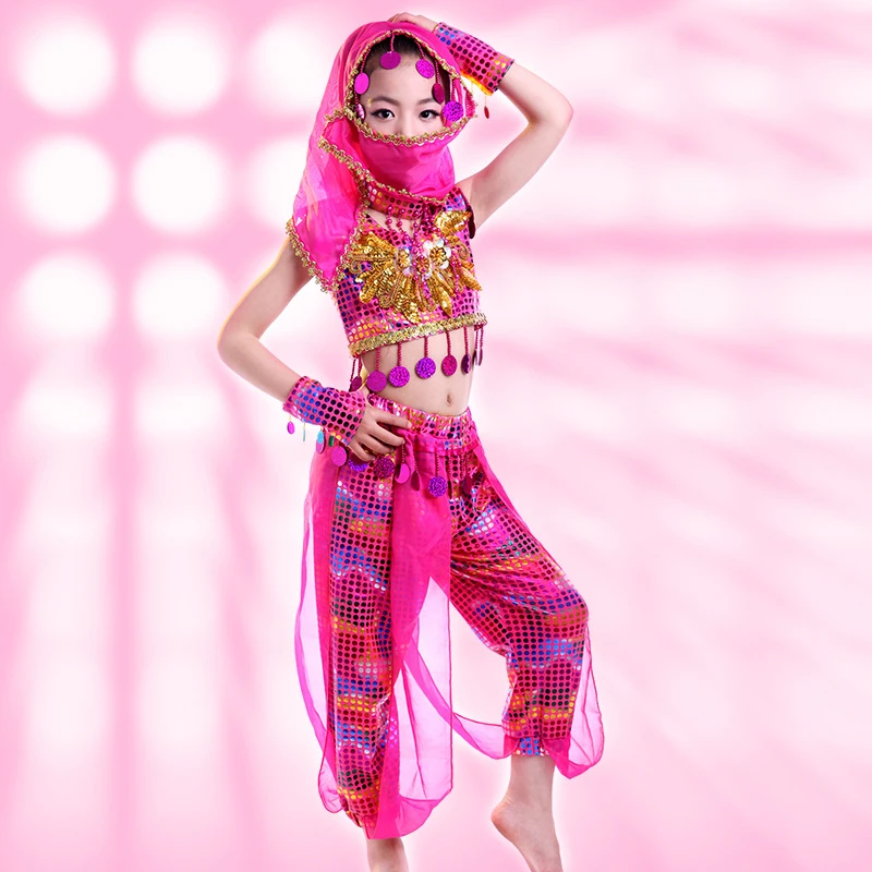 Children 's Performance Costume Collective Ethnic Dance Performance Dress India Xinjiang Dance Performance Costume AL357