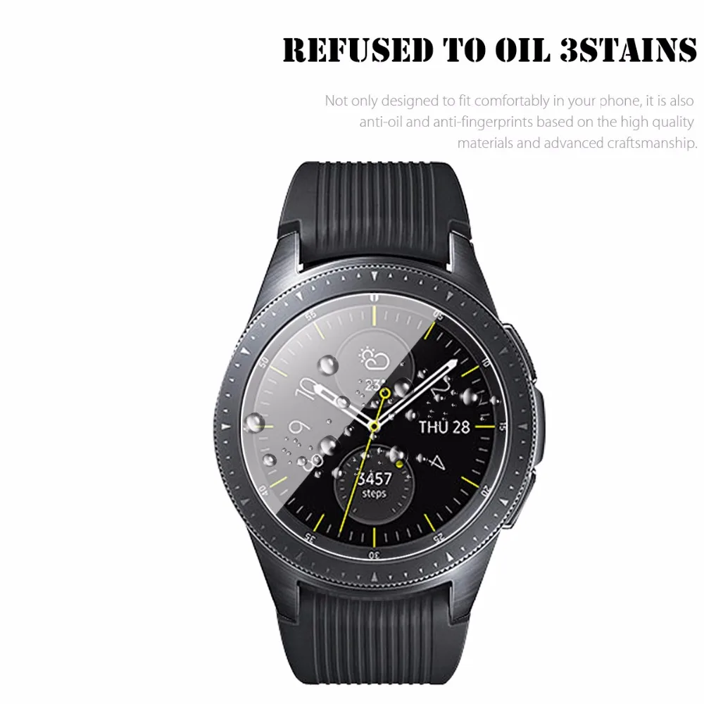 삼성 갤럭시 워치 42mm 또는 46mm 강화 유리 화면 보호기 보호 필름 가드, 폭발 방지, 산산조각 방지, 2 피스