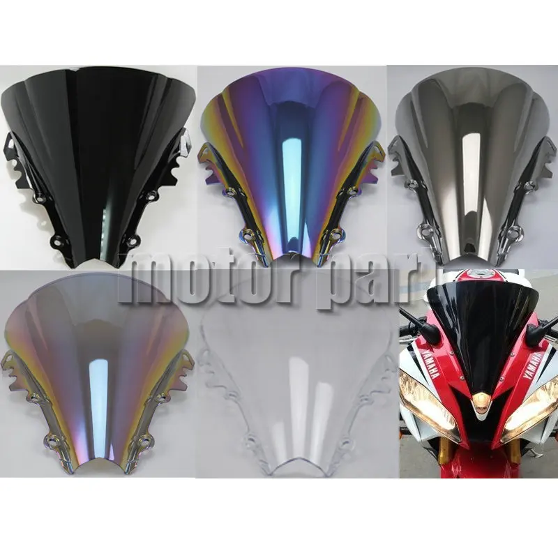 Motorcycle WindScreen Windshield Wind Screen Deflectors For 2006 2007 06 07 Yamaha YZF 600 R6 YZF-R6 Black White Blue Iridium