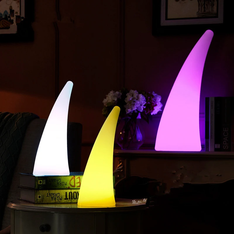 

Creative remote control Horns lamp for Wedding Decoration stage Road Lamp bar bedroom colorful led night light rc night lamp