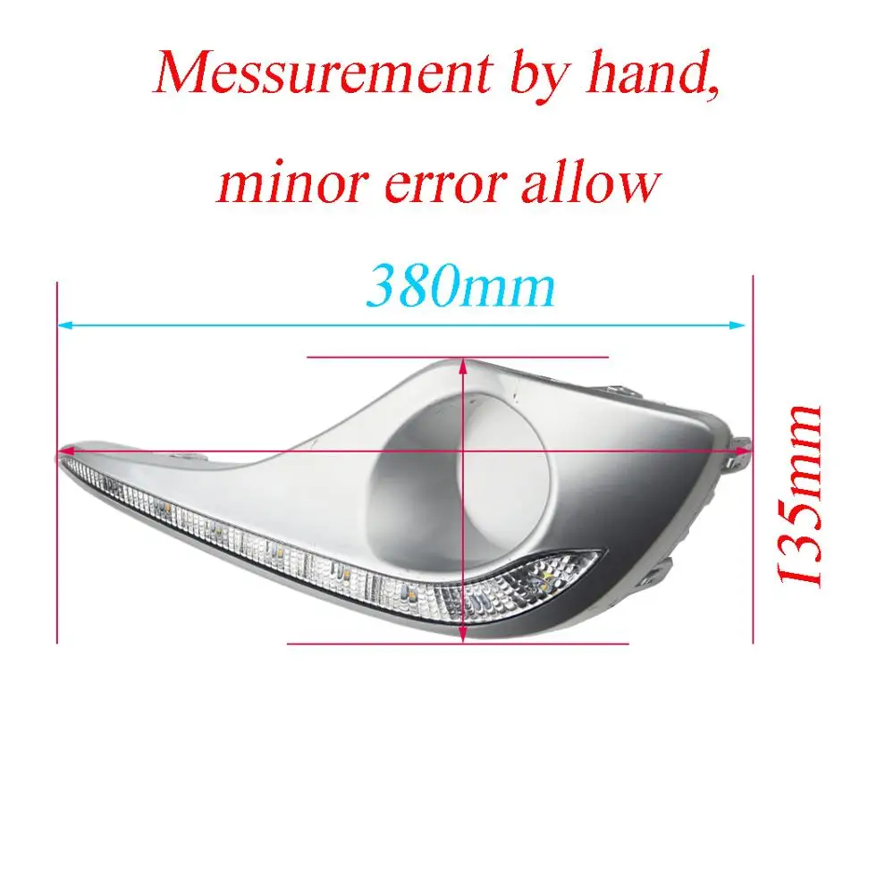 ECAHAYAKU Turn Signal Style Relay LED DRL Daytime Running Lights With Fog Lamp Hole For Toyota Highlander 2012 2013 2014