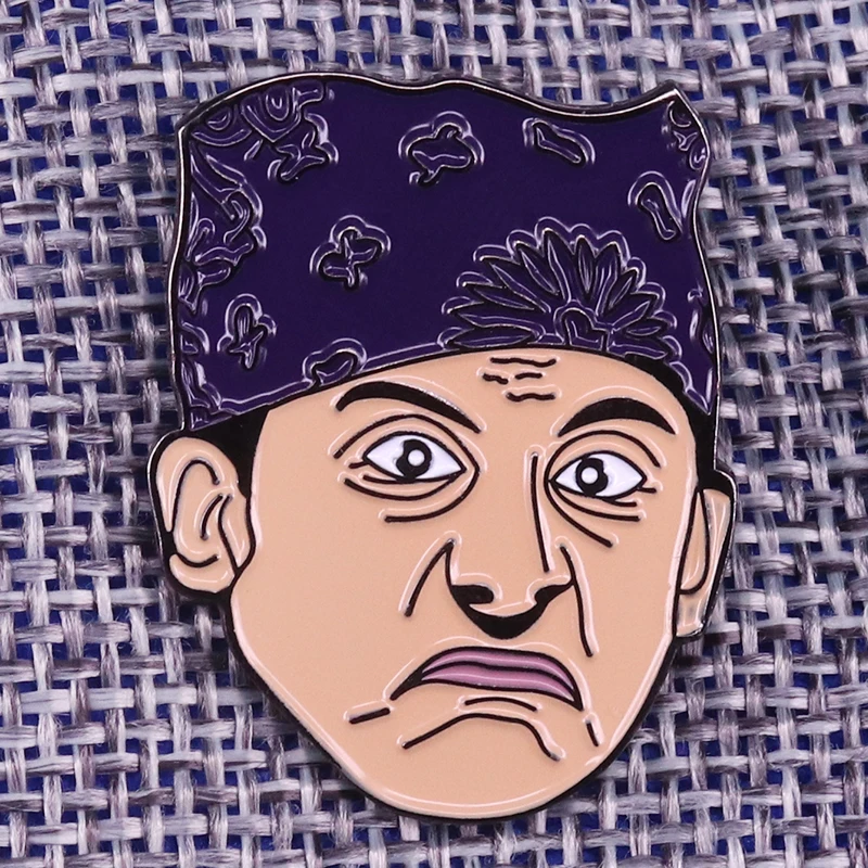 Prison Mike enamel pin Michael Scotts brooch The Office badge celebrity jewelry gift funny men shirts jackets accessory