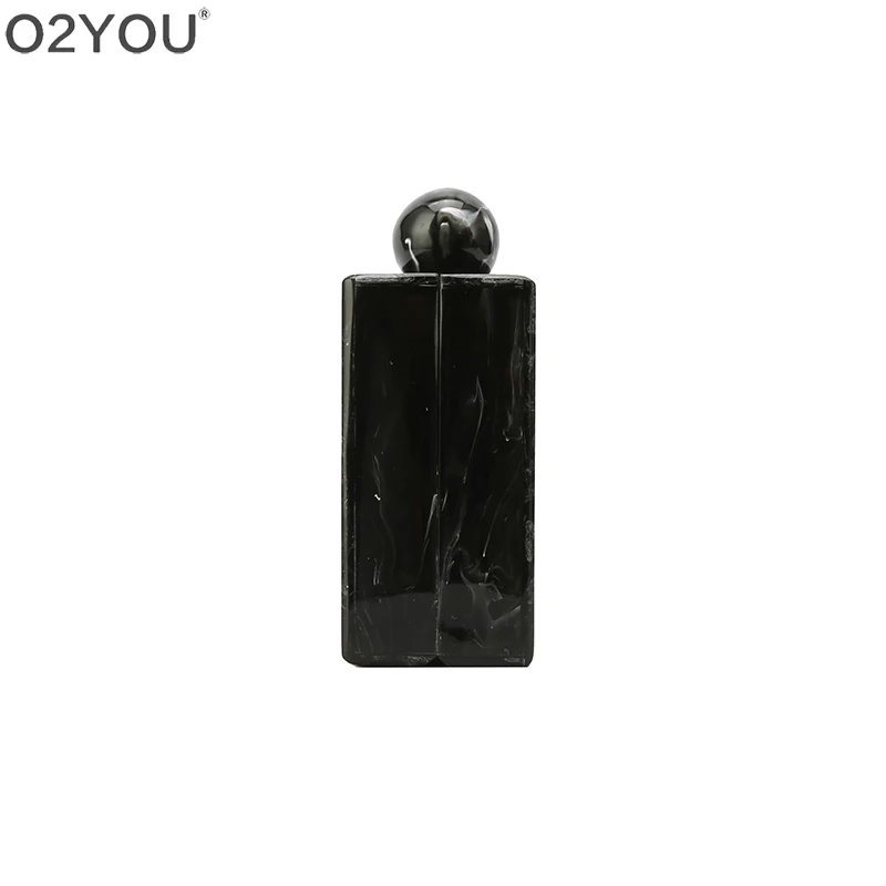 Pearl Black Marble Big Acrylic Clasp Ball Women Brand New PVC Plastic Acrylic Box Clutch Purse Handbag Wallet Beach Evening Bags