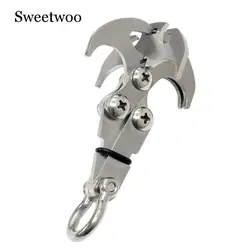 Stainless Steel Survival Folding Grappling Hook Multifunctional Outdoor Climbing Claw Carabiner Travel Rescue Tool Climbing Tool