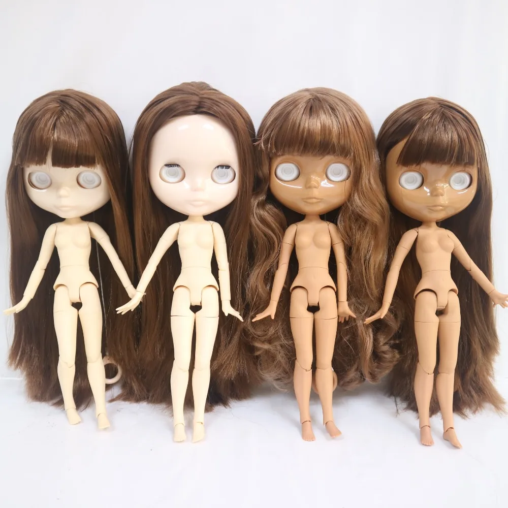 No eye chips,Joint body Blyth doll with brown hair (Series NO.SF 63 )