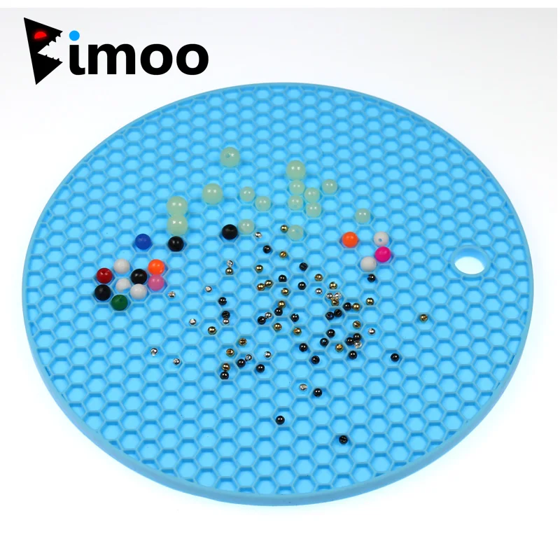 Bimoo 17CM X 17CM Silicone Desk Top Fly Tying Bead Mat  Beads Holder Fly Tying Material