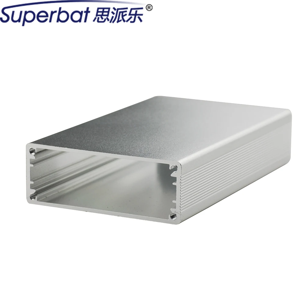 Superbat 110*64*24 مللي متر مقذوف PCB صندوق ألومنيوم الضميمة أداة إلكترونية لتقوم بها بنفسك 4.33*2.52 "* 0.94" (طول * عرض * ارتفاع) الأخاديد المدمجة