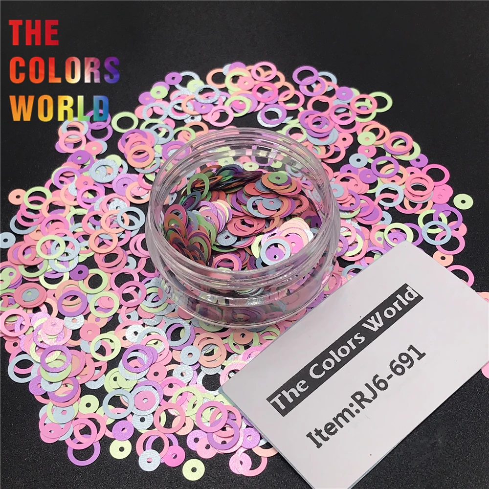 TCT-335  Hollow Ring Circle Nail Glitter Nail Art Decoration Body Art Tumblers Shaker Crafts Festival Accessories Party Supplies