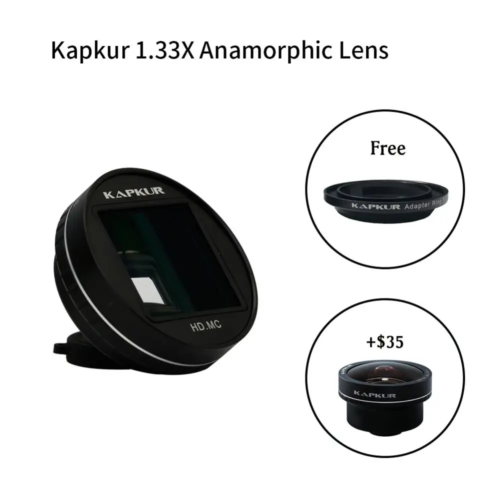 Kapkur 1.33X Deformation lens for wide screen video taken, big sale