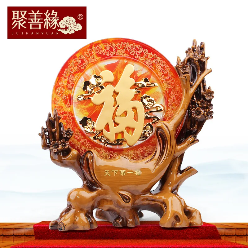 First blessing word ornaments living room ornaments new house home decoration crafts creative gifts feng shui